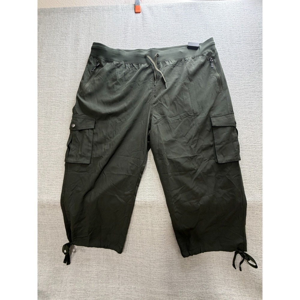 Soothfeel Cargo Pants Womens 3XL Black Moisture Wicking Relaxed Fit Wide Leg